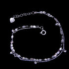 Customized Plain Silver Bracelet / Extension Chain Silver Ankle Bracelet