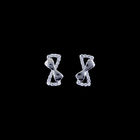 Round Shape Cubic Zirconia Stud Earrings 925 Silver Jewelry Stores