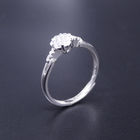 Luxury Real Silver Cubic Zirconia Rings With CZ Big Size / Wedding Engagement Rings